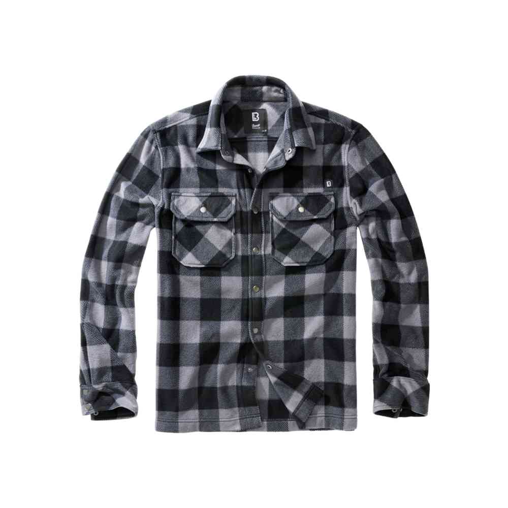 Brandit - Jeff Fleece Shirt Shirt - Black/Grey